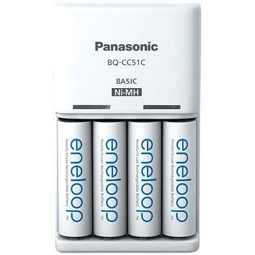 Зарядний пристрій Basic Charger+  Акумулятор Eneloop NI-MH  AA 2000 мАг, 4 шт.