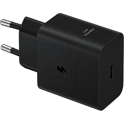 Зарядний пристрій мережевий Samsung 45Вт USB-С PD PPS, кабель USB-C > USB-C, 1.8м, чорний