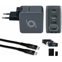 Зарядний пристрій AVerMedia GC313 CORE GO 100Вт 2хUSB-С, 1хUSB-A, 1xHDMI, чорний