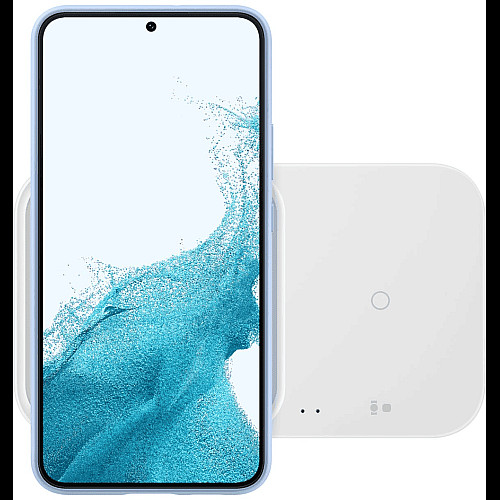 Зарядний пристрій бездротовий Samsung Duo 15Вт, білий