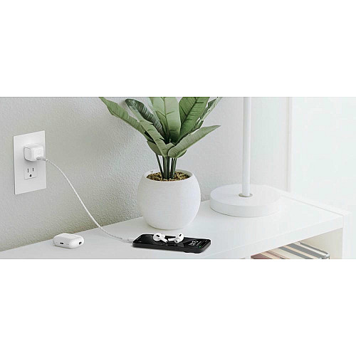 Зарядное устройство сетевое Belkin 30Вт USB-С PD PPS, кабель USB-С > USB-C, 1м, PVC, белый