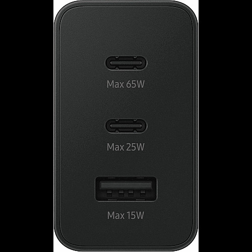 Зарядний пристрій мережевий Samsung 65Вт 2xUSB-С PD PPS/USB-A, чорний