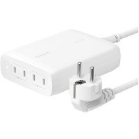 Зарядний пристрій мережевий Belkin 200Вт 4хUSB-С GAN PD PPS, білий