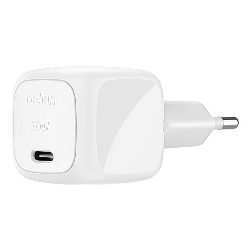 Зарядний пристрій мережевий Belkin 30Вт USB-С PD PPS, білий