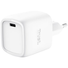 Зарядний пристрій мережевий Trust Maxo 30Вт, GaN, USB-C, PD/PPS, білий