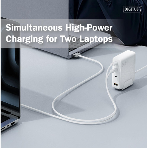 Зарядний пристрій DIGITUS GaN 3хUSB-C, 1хUSB-A, 140W