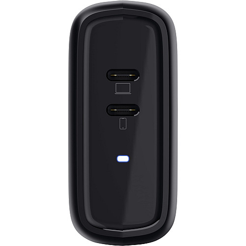 Зарядний пристрій мережевий Trust Maxo 65Вт, 2xUSB-C PD, чорний