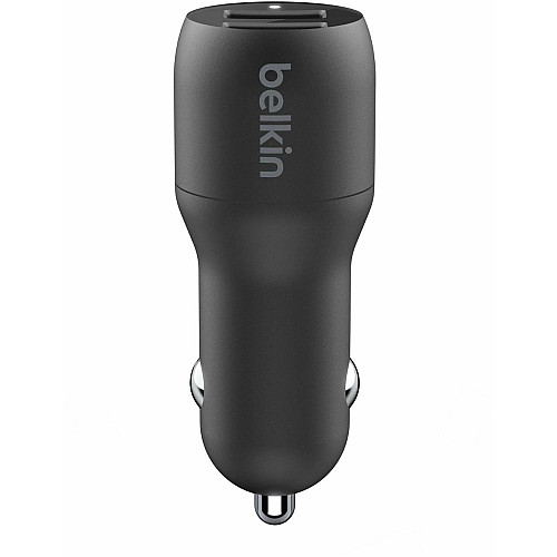 Зарядний пристрій автомобільний Belkin 24Вт 2хUSB-A, чорний