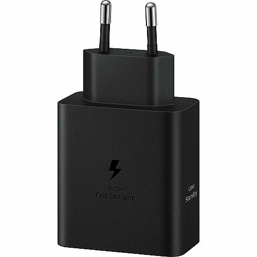 Зарядний пристрій мережевий Samsung 50Вт 2xUSB-С, кабель USB-C > USB-C, 1.8м, чорний