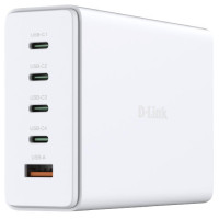Зарядний пристрій мережевий D-Link DCF-241 240Вт GaN 4хUSB-С, 1xUSB-A, білий