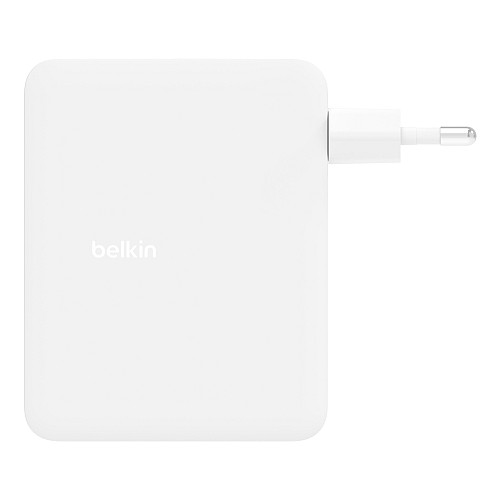 Зарядний пристрій мережевий Belkin 140Вт 3хUSB-С GAN PD PPS, USB-A, білий