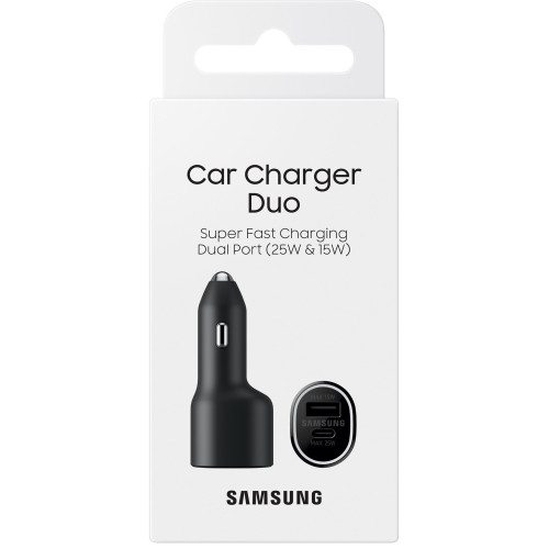 Зарядний пристрій автомобільний Samsung 40Вт USB-A/USB-C, чорний