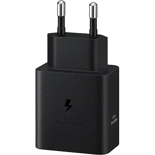 Зарядний пристрій мережевий Samsung 45Вт USB-С PD PPS, кабель USB-C > USB-C, 1.8м, чорний