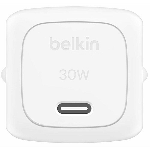 Зарядное устройство сетевое Belkin 30Вт USB-С PD PPS, кабель USB-С > USB-C, 1м, PVC, белый
