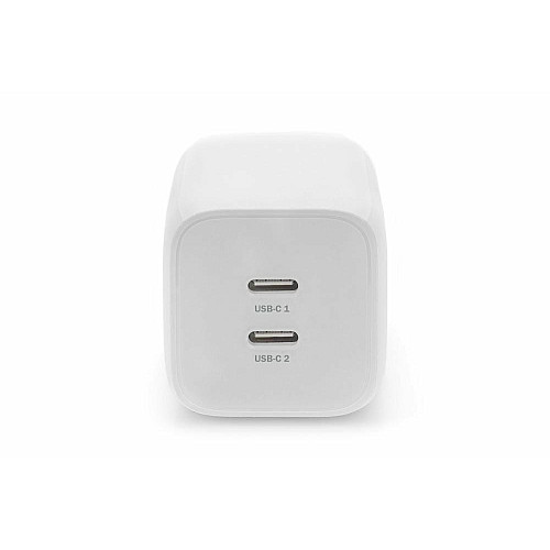 Зарядное устройство DIGITUS 2хUSB-C, 65W, GaN