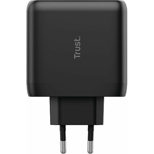 Зарядний пристрій мережевий Trust Maxo 65Вт, 2xUSB-C PD, чорний
