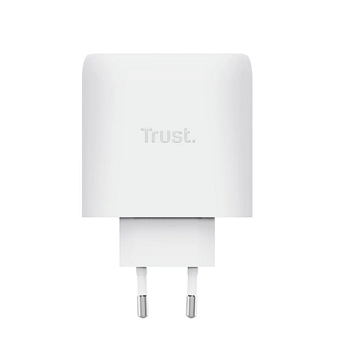 Зарядний пристрій мережевий Trust Maxo 65Вт, GaN, USB-C PD/PPS, білий