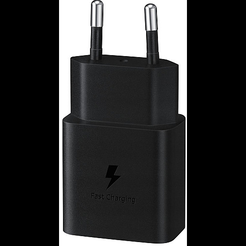 Зарядний пристрій мережевий Samsung 15Вт USB-С, кабель USB-C > USB-C, 1м, чорний