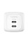 Зарядное устройство сетевое Belkin 50Вт 2хUSB-С GAN PD PPS, кабель USB-С > USB-C, 1м, белый