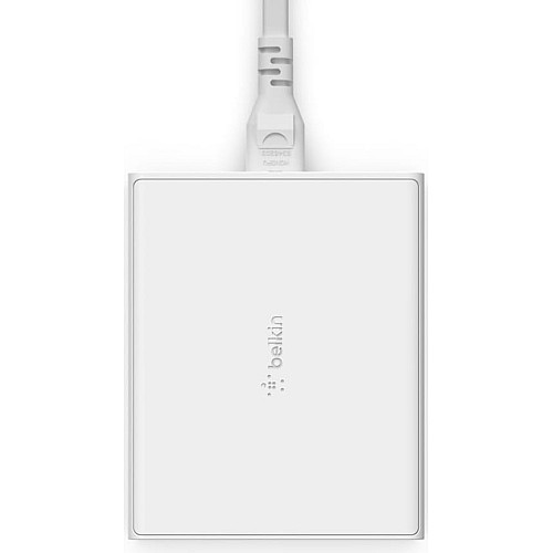 Зарядний пристрій мережевий Belkin 108Вт 2хUSB-С GAN PD PPS/2хUSB-A, білий