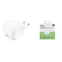 Зарядний пристрій мережевий Belkin 65Вт USB-С GAN PD PPS, білий