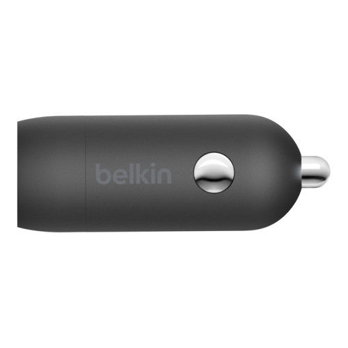 Зарядний пристрій автомобільний Belkin 30Вт USB-C PD PPS, кабель USB-C > USB-C, 1м, чорний