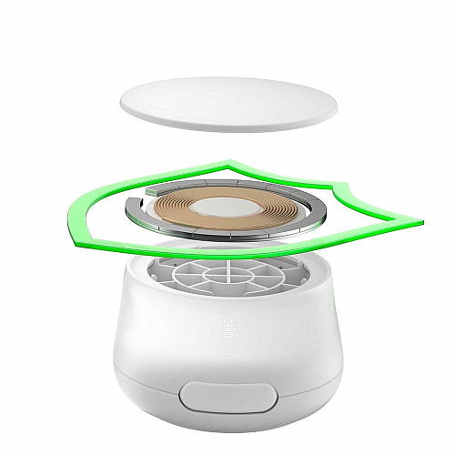 Зарядний пристрій бездротовий Belkin UltraCharge 2в1 Foldable Magnetic Charging 25Вт, білий
