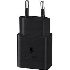 Зарядний пристрій мережевий Samsung 15Вт USB-С, кабель USB-C > USB-C, 1м, чорний