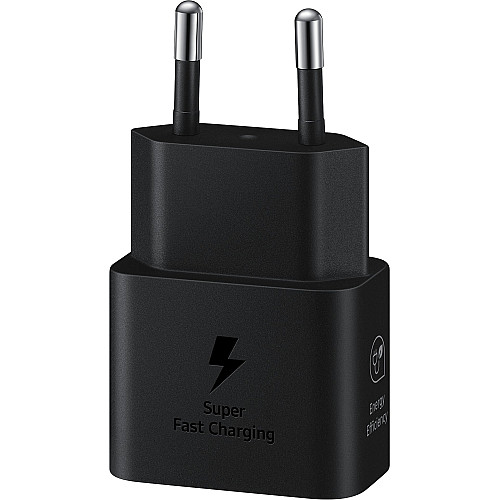 Зарядний пристрій мережевий Samsung 25Вт USB-С, кабель USB-C > USB-C, 1м, чорний