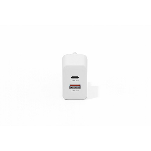 Зарядний пристрій DIGITUS GaN 1хUSB-C, 1хUSB-A, 30W