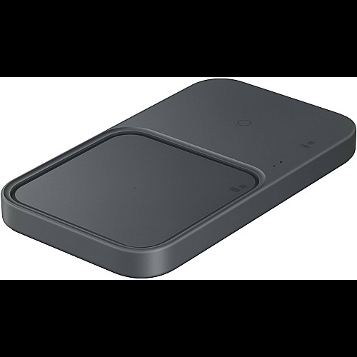 Зарядное устройство беспроводное Samsung Duo 15Вт с блоком питания, серый темный