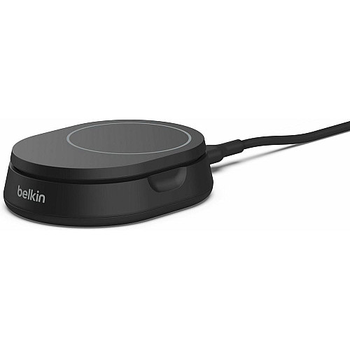 Зарядний пристрій бездротовий Belkin 15Вт Magnetic Stand Qi2, адаптер 20Вт USB-C, чорний