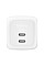 Зарядное устройство сетевое Belkin 67Вт 2хUSB-С GAN PD PPS, кабель USB-С > USB-C, 2м, белый