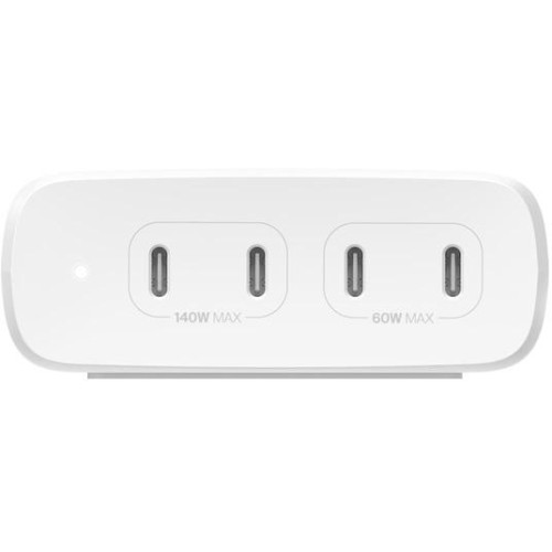 Зарядний пристрій мережевий Belkin 200Вт 4хUSB-С GAN PD PPS, білий