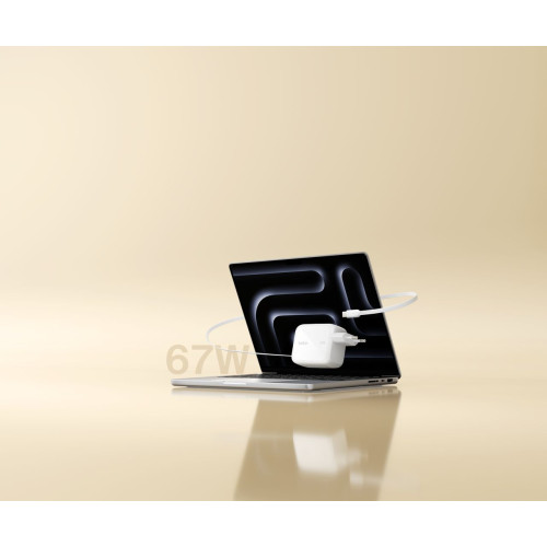 Зарядний пристрій мережевий Belkin 67Вт USB-C PD, PPS, вбудований кабель USB-C, білий