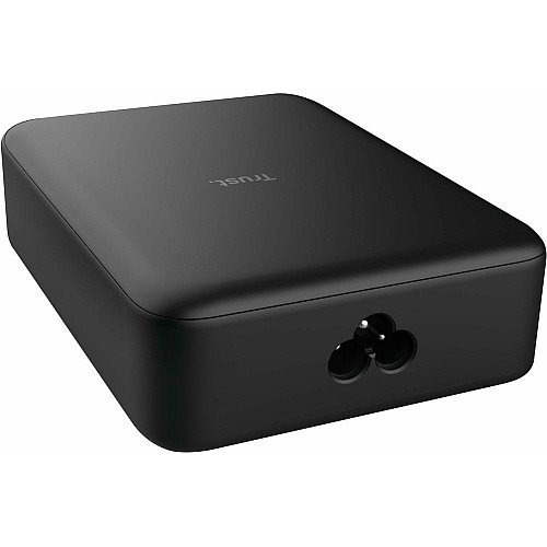 Зарядное устройство сетевое Trust Maxo 240Вт, GaN, 4xUSB-C, PD, черный