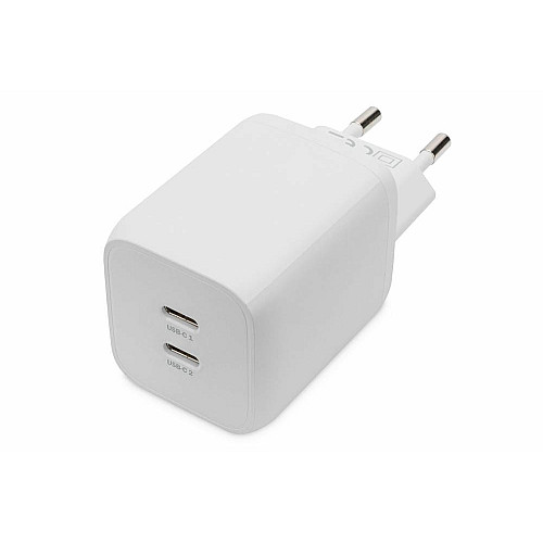 Зарядное устройство DIGITUS 2хUSB-C, 65W, GaN