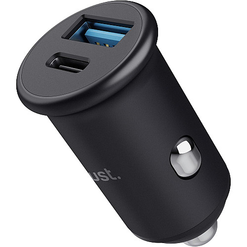 Зарядний пристрій автомобільний Trust 38Вт USB-A/USB-C PD, QC, чорний