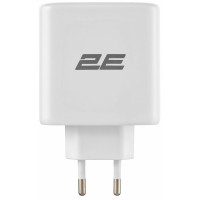 Зарядний пристрій мережевий 2E 65Вт GaN 2хUSB-C/USB-A, PD/QC, білий