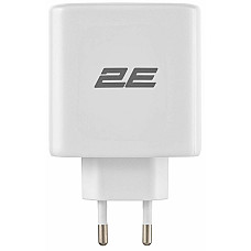Зарядний пристрій мережевий 2E 65Вт GaN 2хUSB-C/USB-A, PD/QC, білий