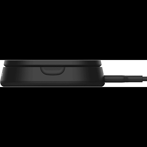 Зарядний пристрій бездротовий Belkin 15Вт Magnetic Stand Qi2, адаптер 20Вт USB-C, чорний