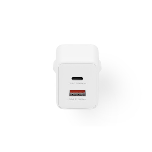 Зарядний пристрій DIGITUS GaN 1хUSB-C, 1хUSB-A, 45W