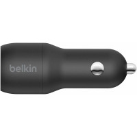 Зарядний пристрій автомобільний Belkin 24Вт 2хUSB-A, чорний