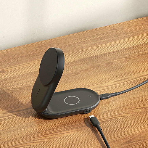 Зарядное устройство для беспроводной связи Belkin UltraCharge 2в1 Foldable Magnetic Charging 25Вт, черный