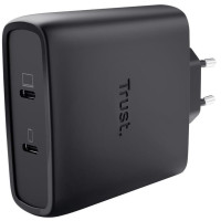 Зарядний пристрій мережевий Trust Maxo 100Вт, GaN, 2xUSB-C ,PD/PPS, чорний