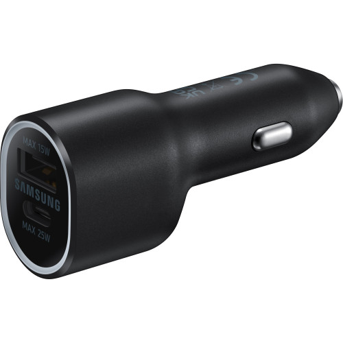 Зарядний пристрій автомобільний Samsung 40Вт USB-A/USB-C, чорний