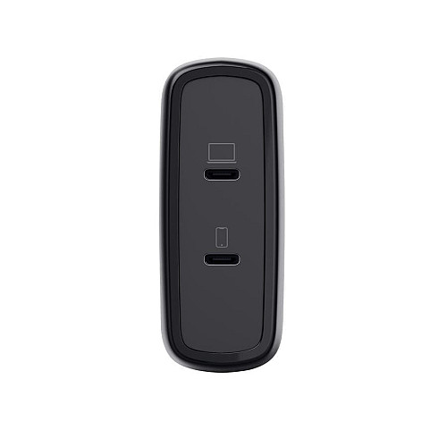 Зарядний пристрій мережевий Trust Maxo 100Вт, GaN, 2xUSB-C ,PD/PPS, чорний