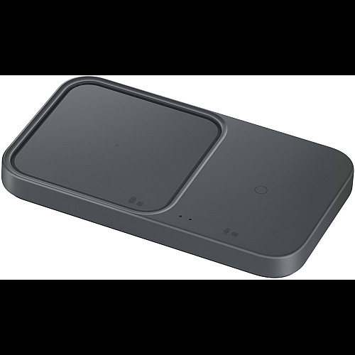 Зарядное устройство беспроводное Samsung Duo 15Вт с блоком питания, серый темный