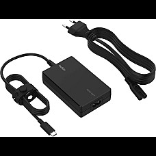 Зарядний пристрій мережевий Belkin 100Вт USB-С GAN PD PPS, кабель USB-C 2м, чорний OEM