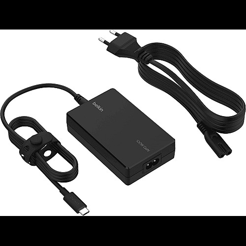 Зарядное устройство сетевое Belkin 100Вт USB-С GAN PD PPS, кабель USB-C 2м, черный OEM
